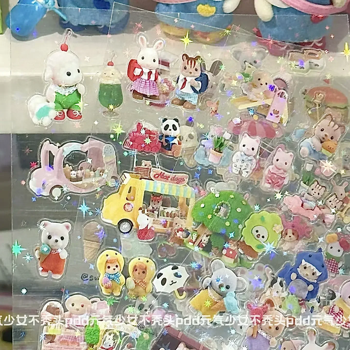 عائلات سيلفانيان الكرتون ملصقات مقاومة للماء حزمة لطيف زجاجة ماء كمبيوتر محمول سكيت سجل القصاصات أنيمي الملحقات #4