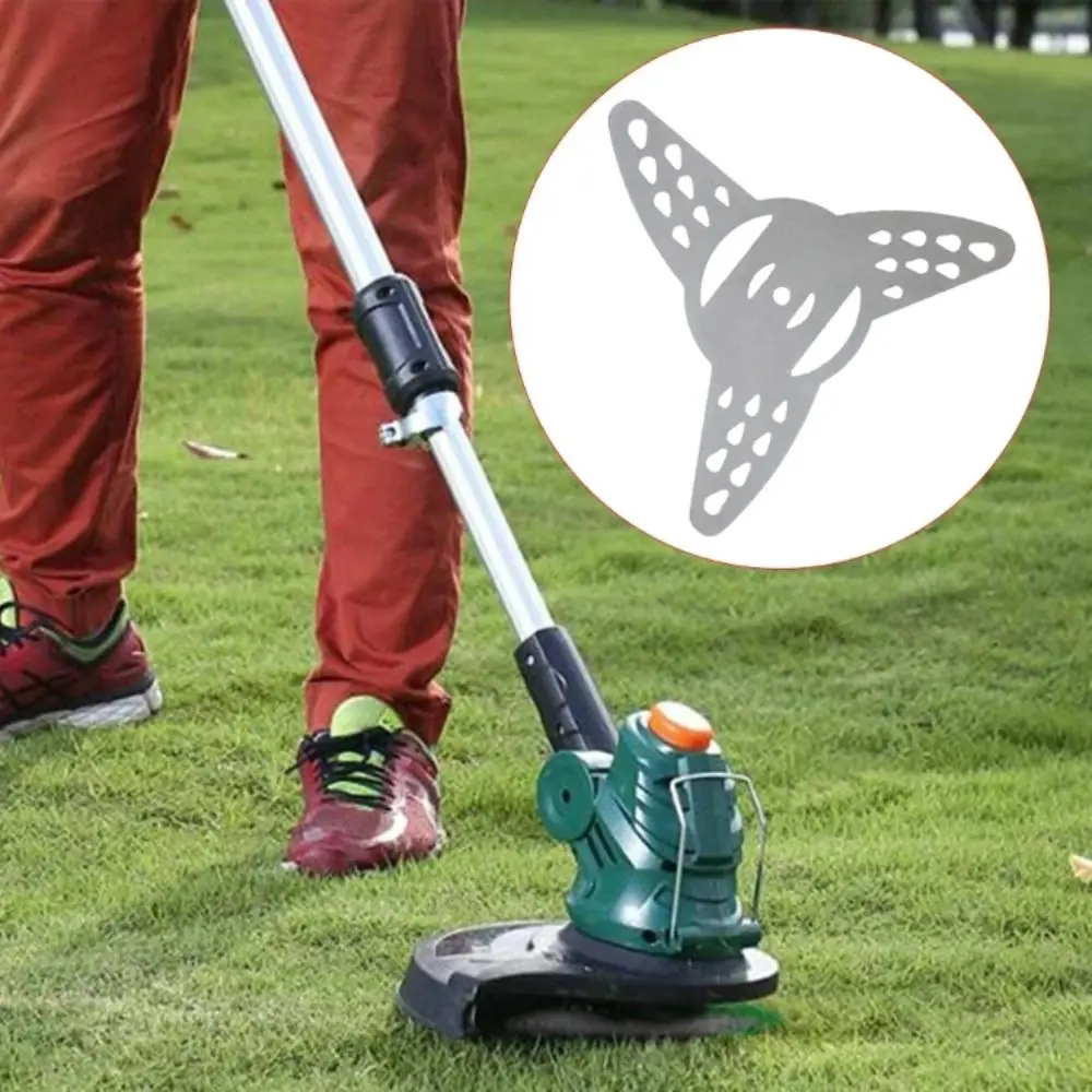 3 Teeth Grass Trimmer Cutter Heads Mental Cutter Stainless Steel Weed Eater Head Multifunctional Mower Parts Garden Power Tools