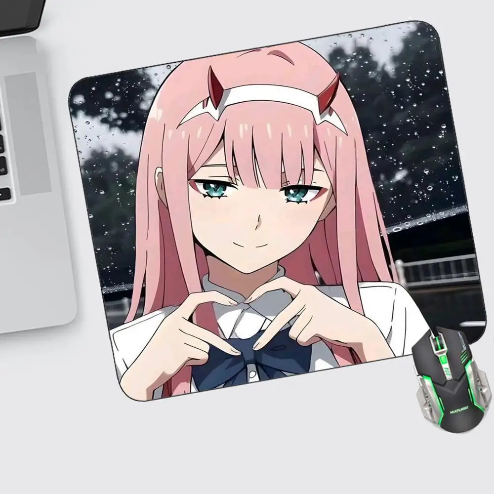 

Zero Two Mouse Pad Small Gaming Accessories Keyboard Computer Offices Desk Mat Pc Gamer Non-slip Rubber Mousepad