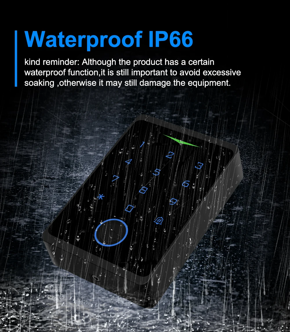 Imagem -06 - Electop-tuya Fingerprint Access Controller Teclado Rfid Touch Keypad System Exterior Impermeável Smart App Abridor de Porta Remoto