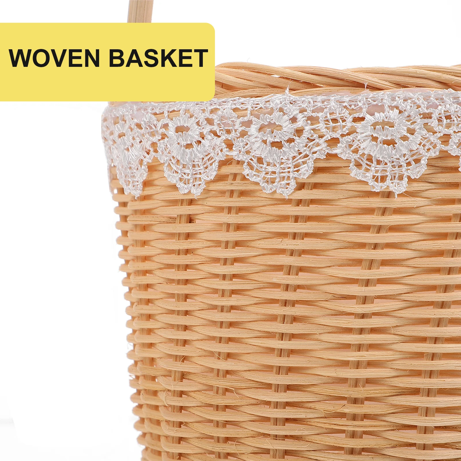 

Woven Handmade Natural Storage Multi-Purpose Flower Holder Home Decor Basket Portable Vegetable Organizer Wood Style