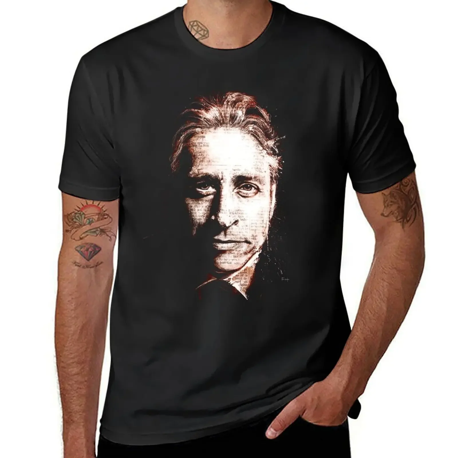 

Jon StewART T-Shirt vintage man t shirt for a boy boys animal print men clothes