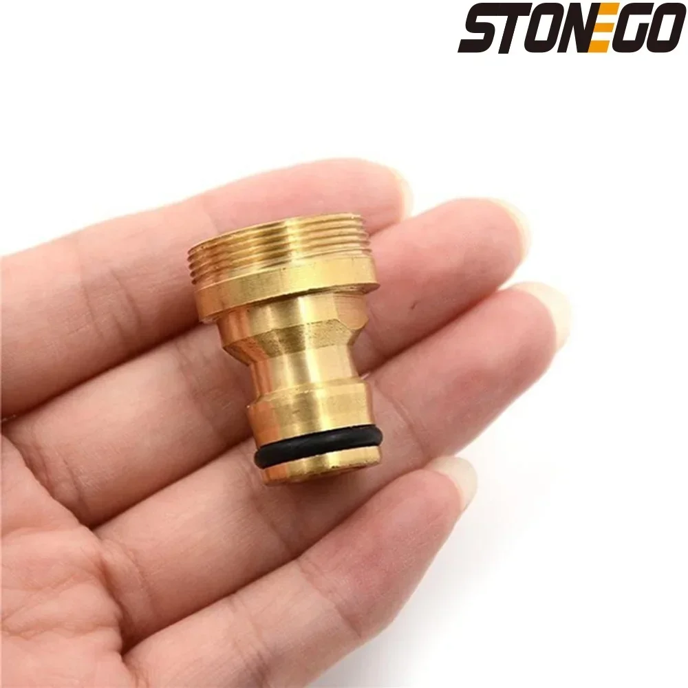 STONEGO Brass M22 M24 Thread Hose Water Tube Connector Tap Snap Adaptor Fitting Garden Quick Connector Kitchen Faucet Adapter