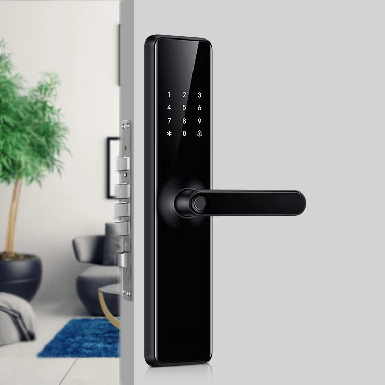 High Security WiFi Intelligent Fingerprint Cerradura With App Smart Card Safe Key Digital Smart Black Code CardDoor Lock