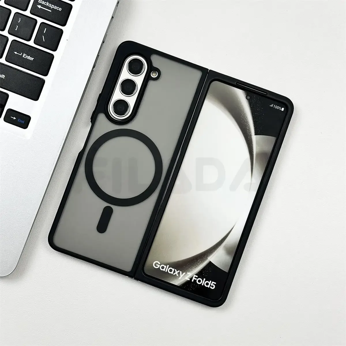 

For Samsung Galaxy Z Fold 6 5 4 Magsafe Case Skin Friendly Matte Black Magnetic Wireless Charging Soft Silicone Shockproof Cover