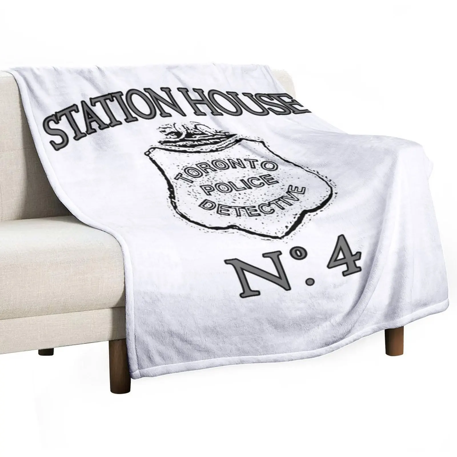 

Station House # 4 Grey Style Throw Blanket Softest Picnic Hairy blankets and throws Blankets