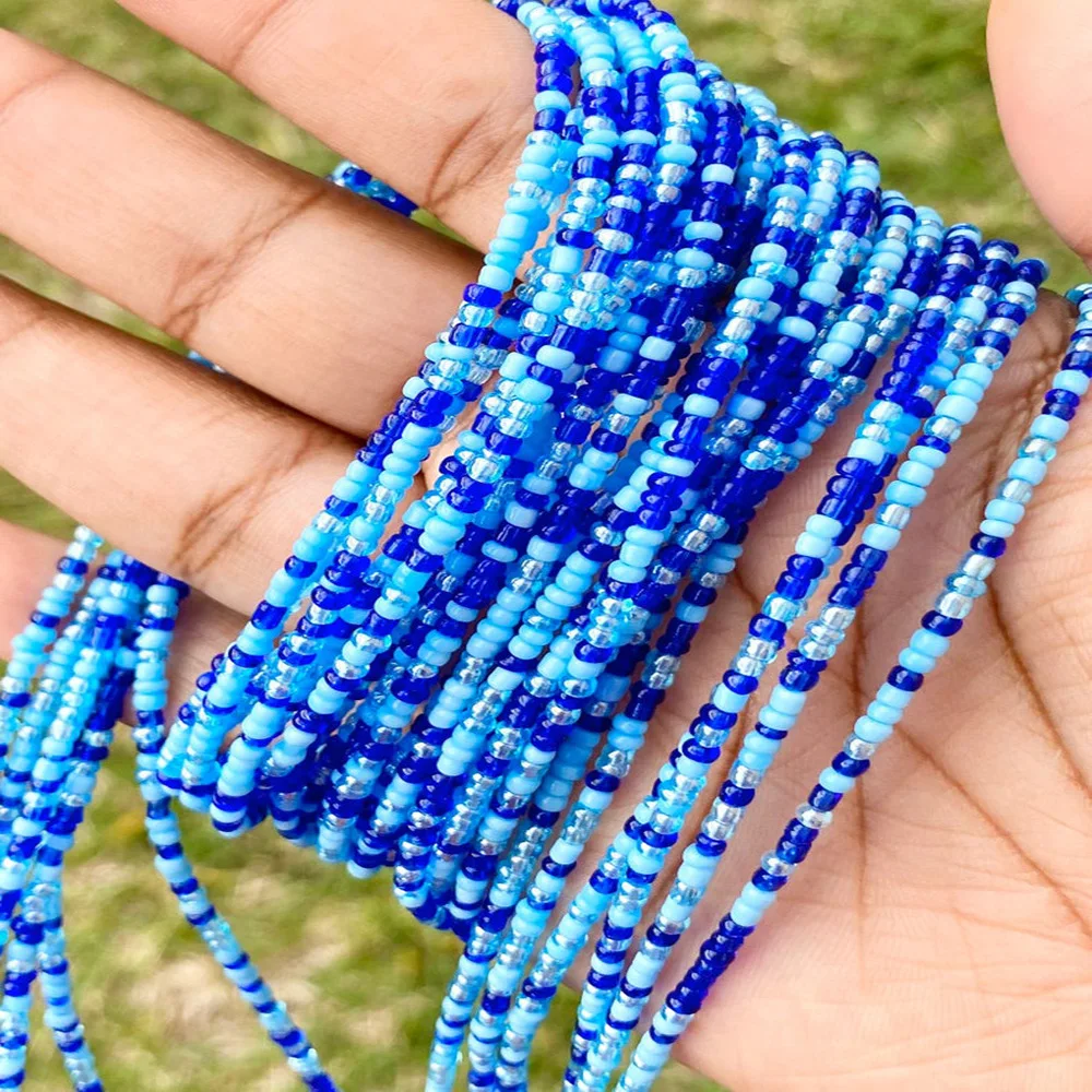 Colorful Elastic Waist Belly Chain African Belly Chain Waist Beads Body Chain Women Girls Body Summer Boho Jewelry Accessories