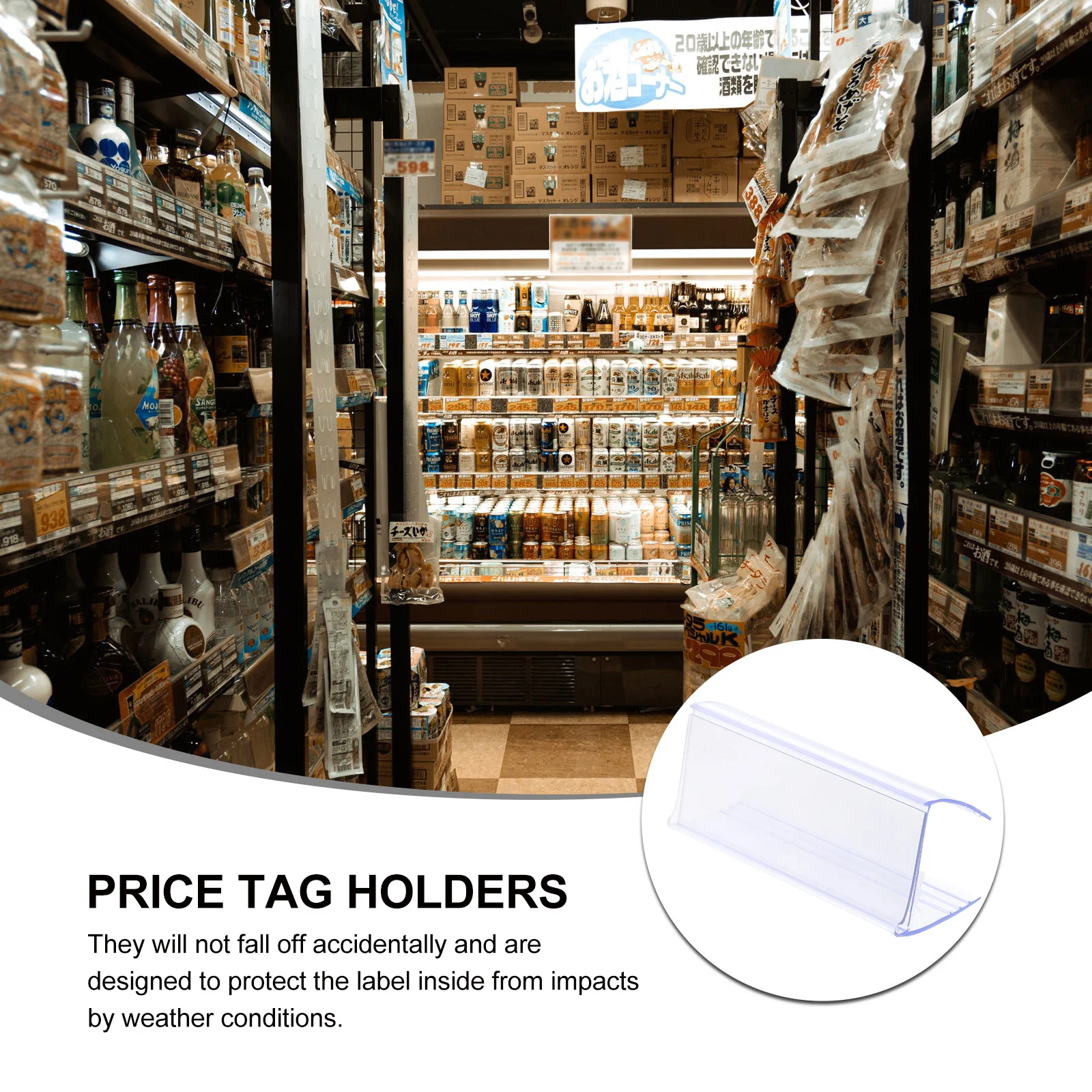 

25pcs Clear Plastic Label Holder 2.6X4.7Inch Transparent Price Tag Holder For Retail Shop Supermarket Shelf Display Stand
