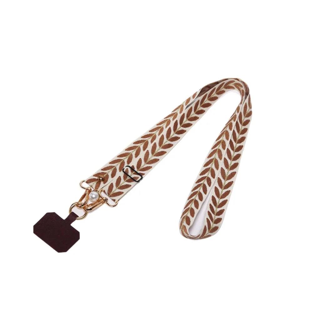 

Регулируемый ремешок для телефона через плечо, широкий тканевый жемчужный кулон, длинный ремешок для телефона, аксессуары для телефона, подвесной ремешок для мобильного телефона на шею