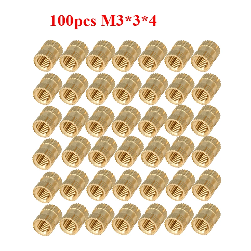 100Pcs M3 Brass Hea…