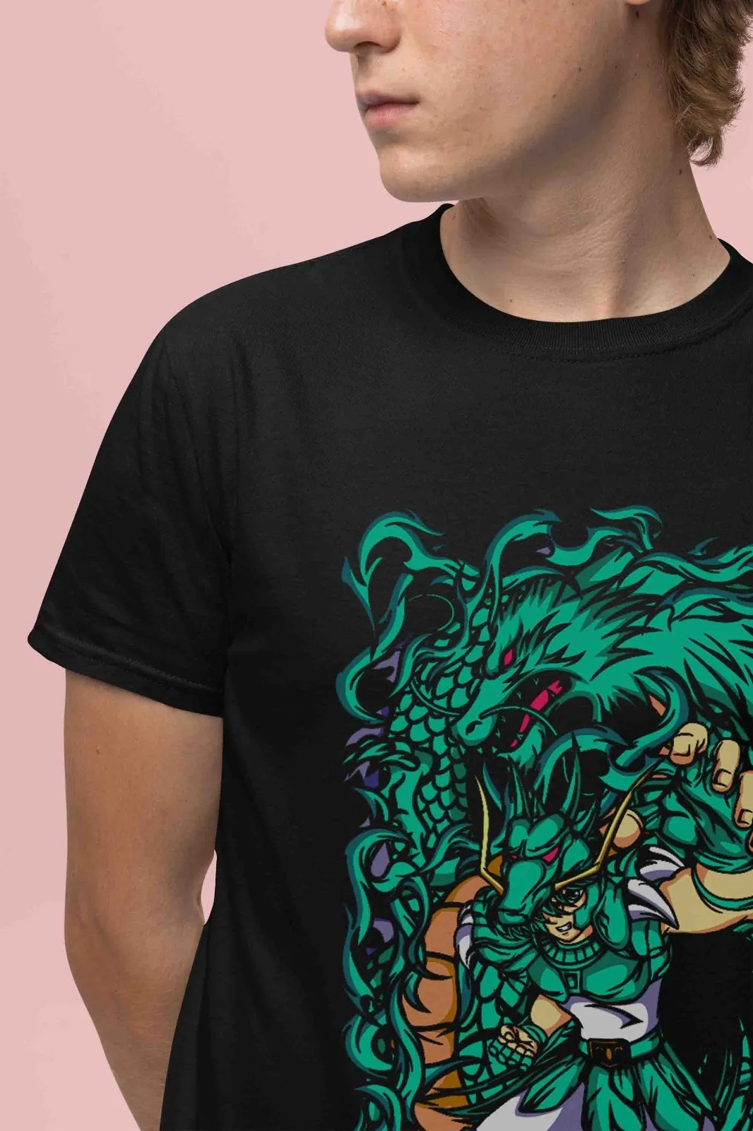 Saint Seiya Shirt Shiryu Tshirt Hyoga T-Shirt Shun Top Ikku Anime Graphic Tee