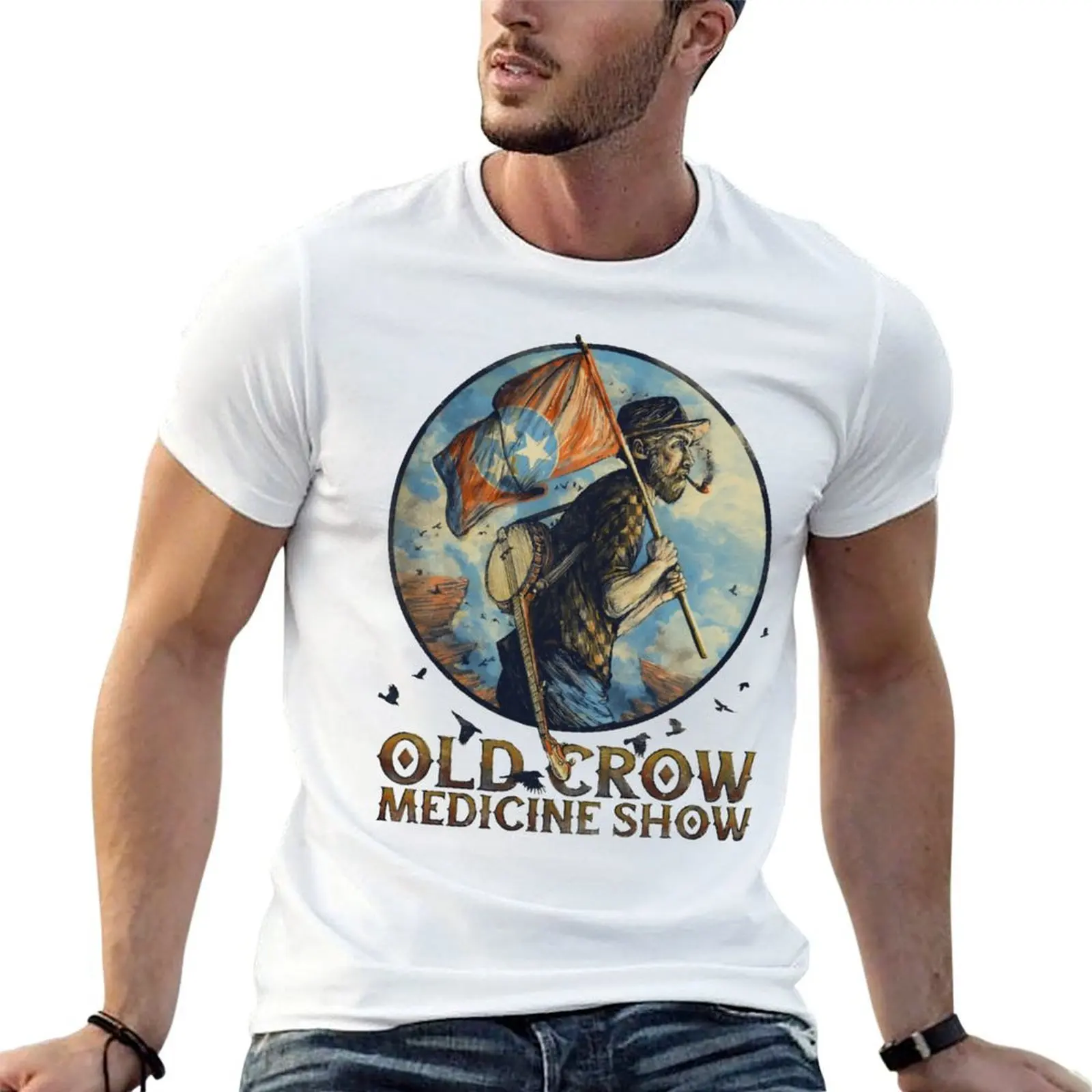 

Shirt graphic man Crow for printed Medicine t Old shirts Show Fashion Men's Shirt man shirts T for T-Shirt t