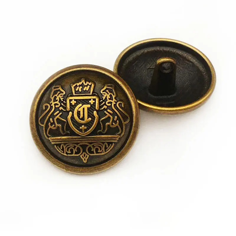 10 Stück 15/20/25 mm ausgefallene Metallknöpfe für Kleidungsdesigner, Gold-Nähknopfverschlüsse, handgefertigt, DIY-Mantel, Bekleidungszubehör – Detail 6