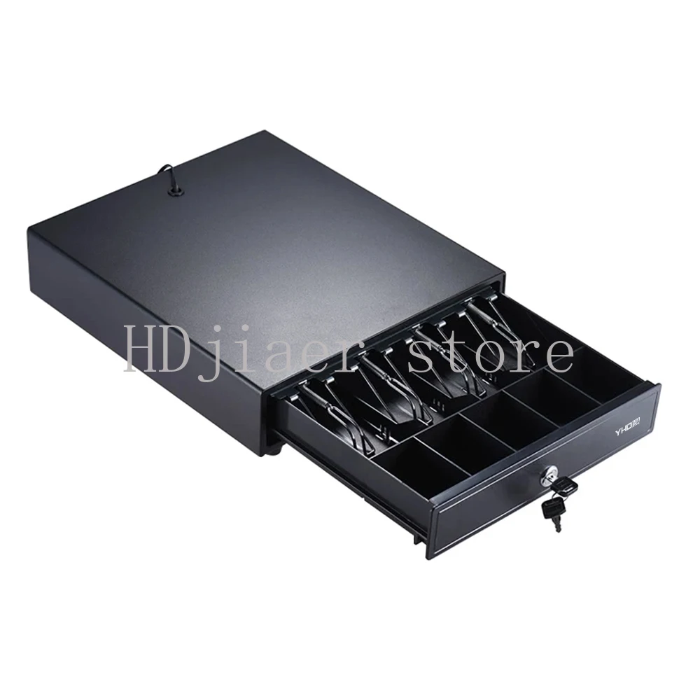 

YHDAA 330A POS Metal Cash Tray - 4 Bill & 5 Coin Compartments, with Cash Drawer for Cash Register