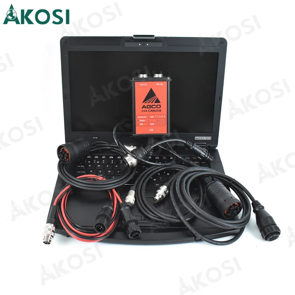 For AGCO DIAGNOSTIC KIT CANBOX FENDT FenDias Electronic Tractor OEM AGCO Massey Ferguson FENDT Diagnostic Tool+CF54 laptop