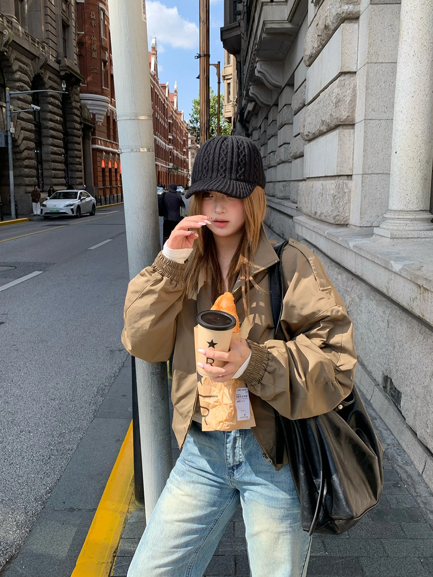 i Pilot ort Cotton Workwear Windproof Stand Collar Jaet Women's Stand Fit Warm Polyester Fiber Long Sve Zipper