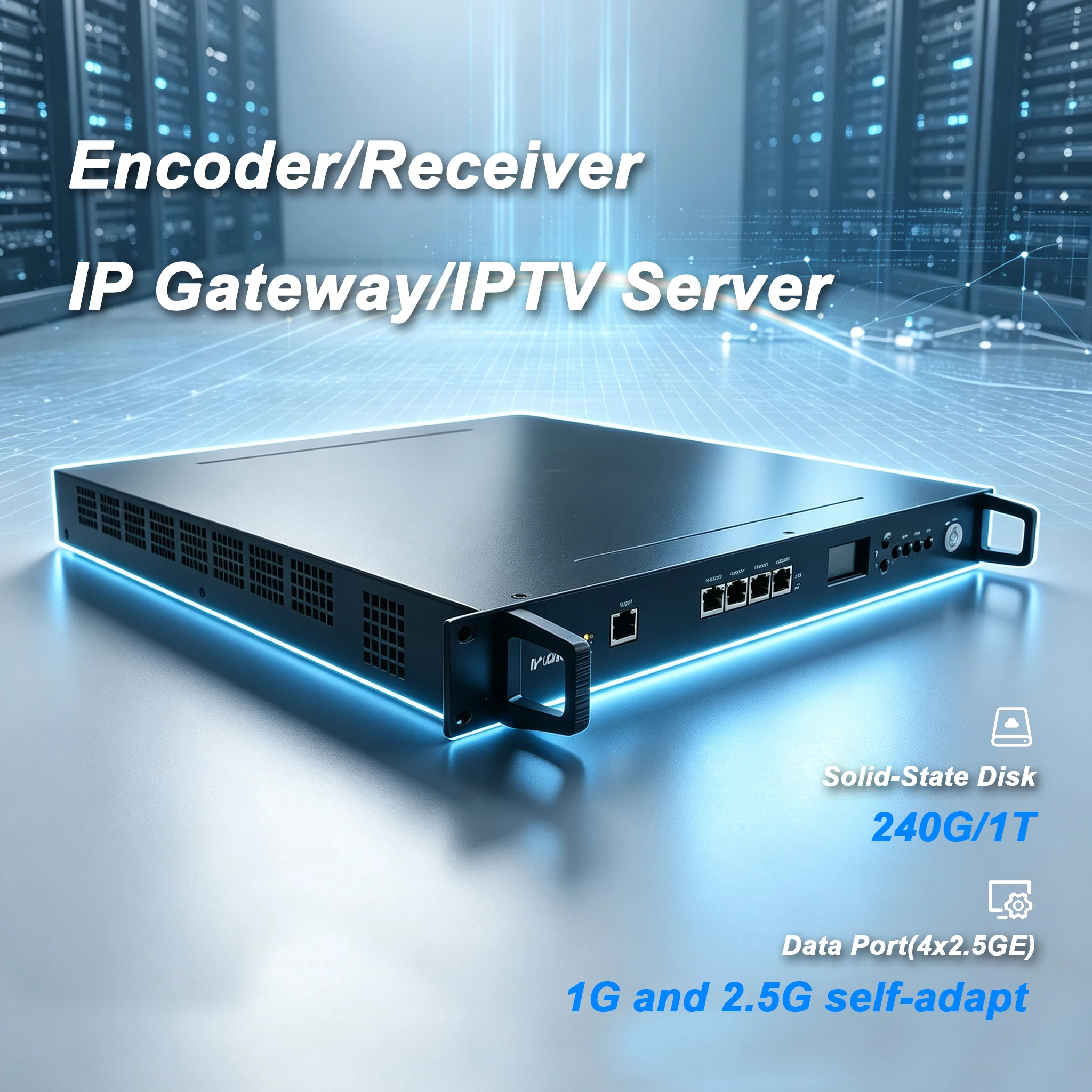 Sintonizzatore RF A 16 Canali E Streamer HD Per Iptv Tutto In Uno, Ricevitore Encoder DVB-S2/T2/ATSC/ISDB-T, Uscita IP Server Iptv Per Hotel-image