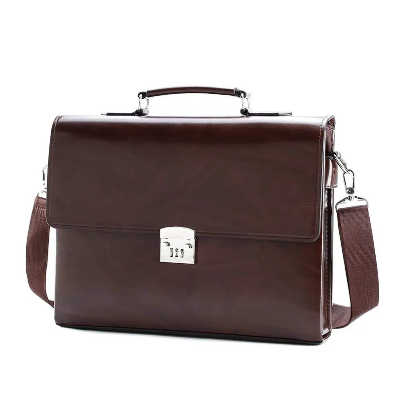 New Male Bring Password Lock Briefcase Diagonal Package Computer Laptop Bag Men Messenger Luxury Handbags Maleta school bag