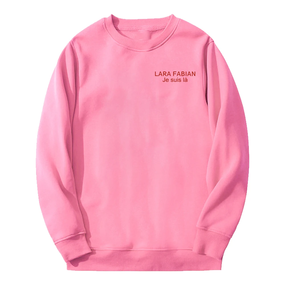 Lara Fabian Jizѕѕ Ià Merch للجنسين بياقة دائرية وأكمام طويلة ملابس الشارع الشهير للرجال والنساء بلوزات ملابس عصرية #5