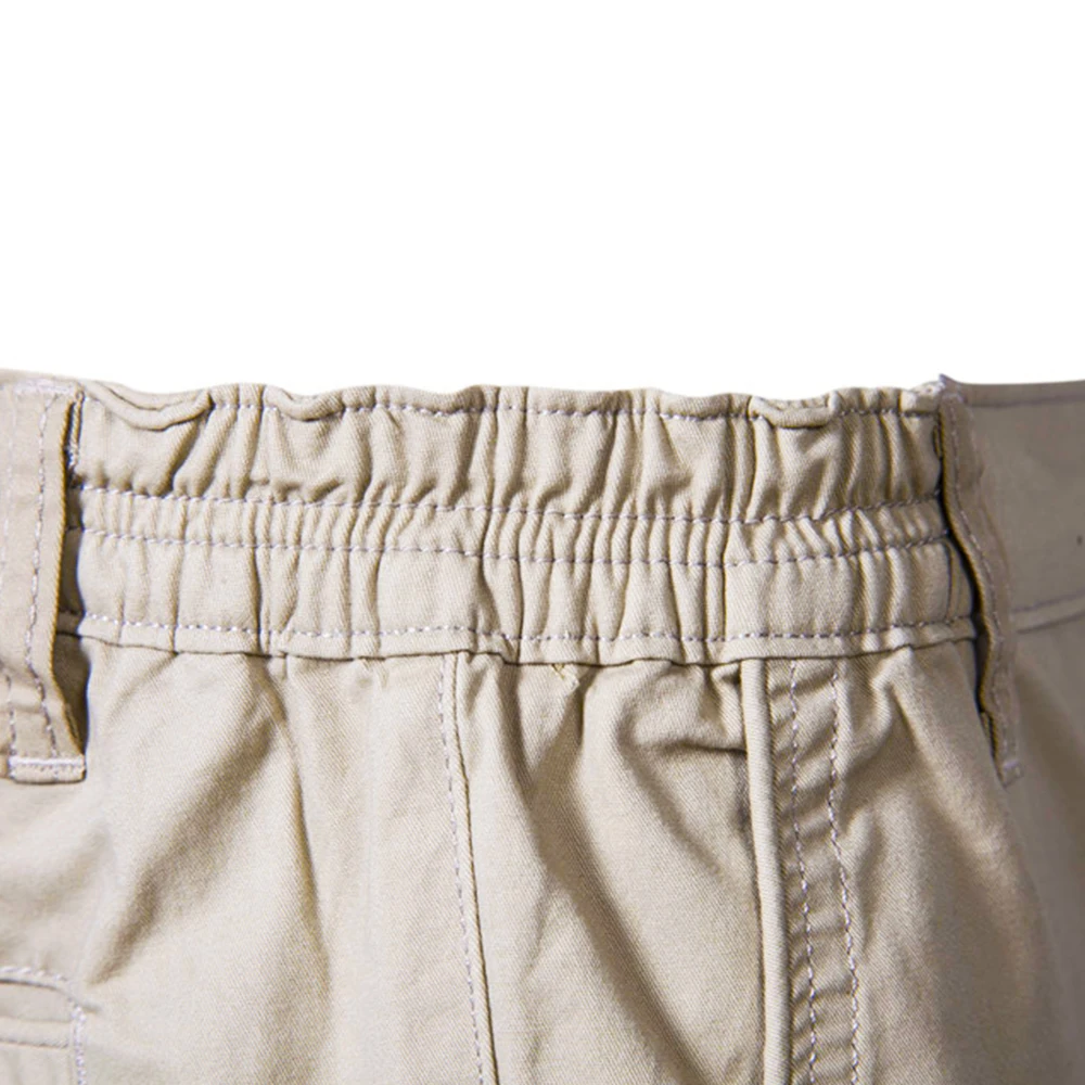 Mode Heren 100% Katoenen Casual Shorts Zomer Nieuwe Sociale Elastische Taille Cargo Shorts Y 2K Bermuda Sportschool Short Hombre