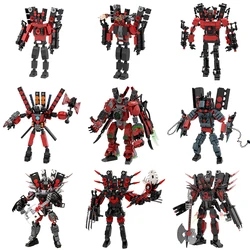 MOC Skibidi Toilet Building Speaker Titan Model  Titan TV Man Titan Cameraman Building Blocks forChildren Christmas Birthday Gif