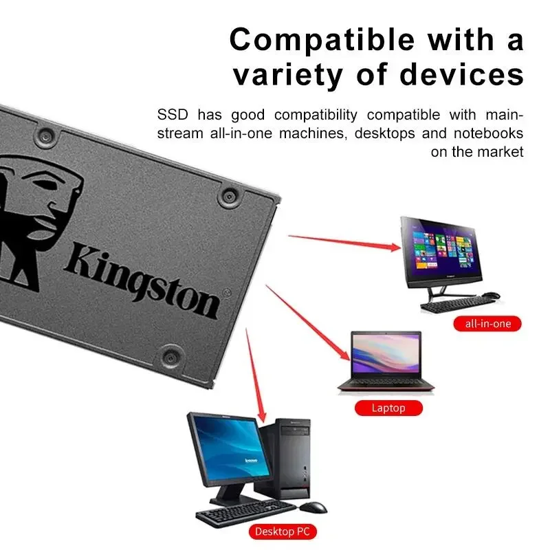 Imagem -05 - Kingston-ssd Interno A400 Unidade de Estado Sólido 960gb 480gb 240gb 120gb 25 Polegadas Sata Iii Hdd para Laptop Desktop pc