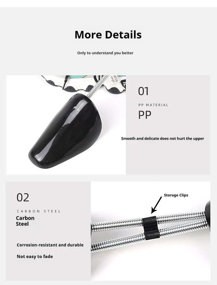 2/4/6 Stück Schuhspanner für Sneaker, Unisex-Schuhformer aus Kunststoff, Stiefelhalter zur Faltenprävention, verstellbarer Halter, Großpackung – Detail 7