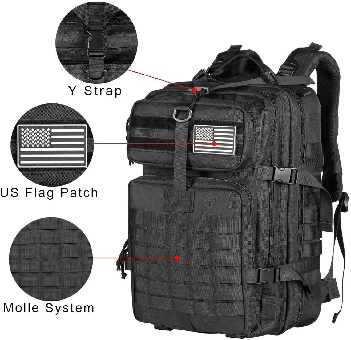 45L Man Tactical Backpacks HkingTraveling Bags Survival Outdoor 3P Assault Pack EDC Molle Pack For Trekking Hunting Bag