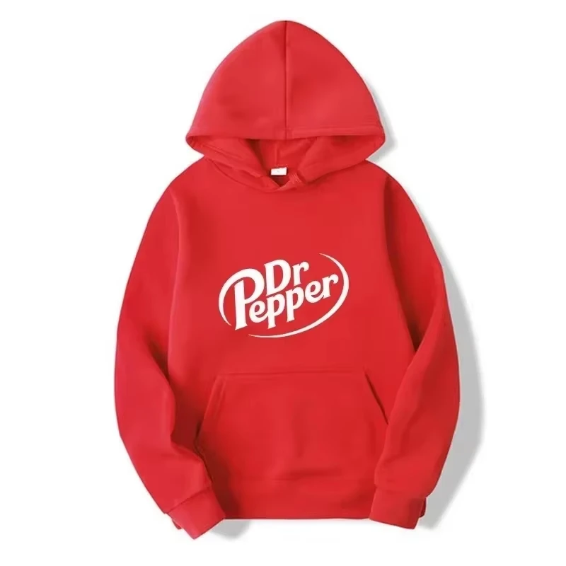 Herbstliche warme Dr Pepper Kapuzenpullover mit Buchstabenprint, Streetwear Herrenmode, Fleece-Sweatshirts, lässige Unisex-Pullover, modische Oberteile – Detail 8