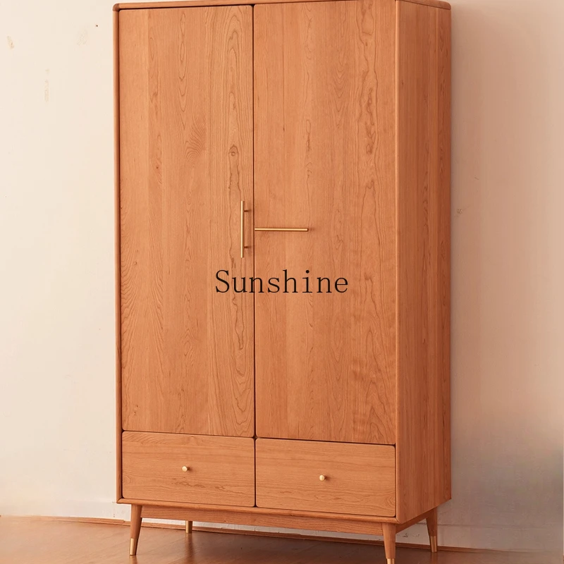 

All solid wood children's bedroom small apartment simple storage cabinet