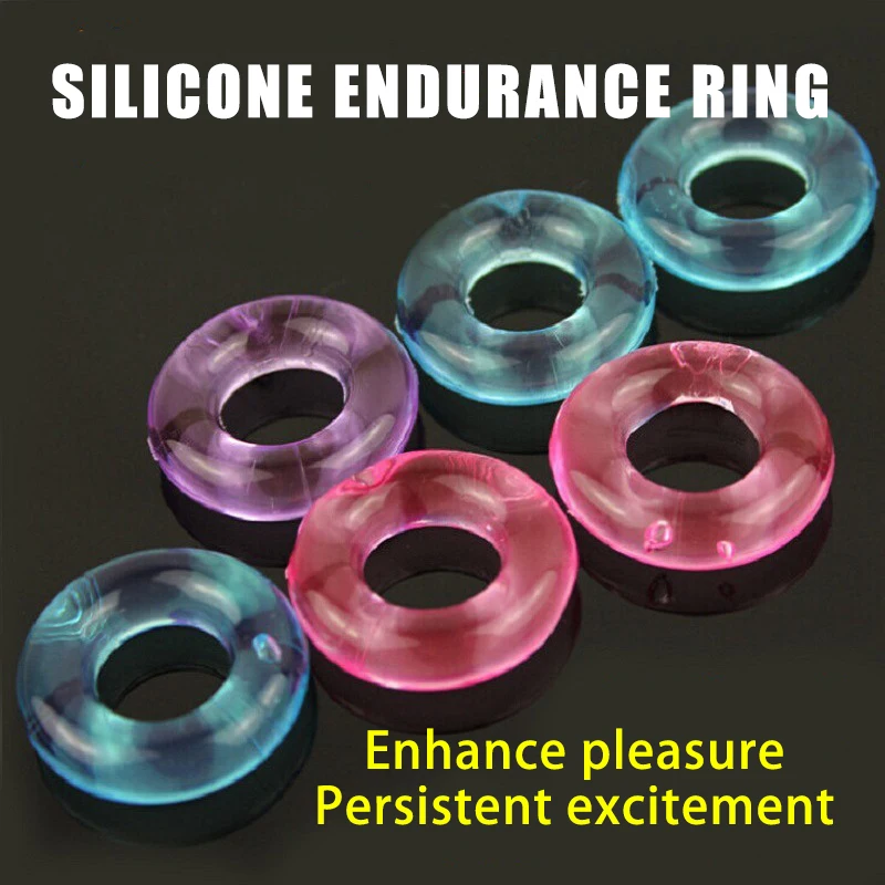 

Silicone Men's Cock Rings Men Ejaculation Delay Chastity Device Rubber Penis Ring Enlargement Cockring Sex Toys For Adult Male