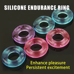 Silicone Men's Cock Rings Men Ejaculation Delay Chastity Device Rubber Penis Ring Enlargement Cockring Sex Toys For Adult Male