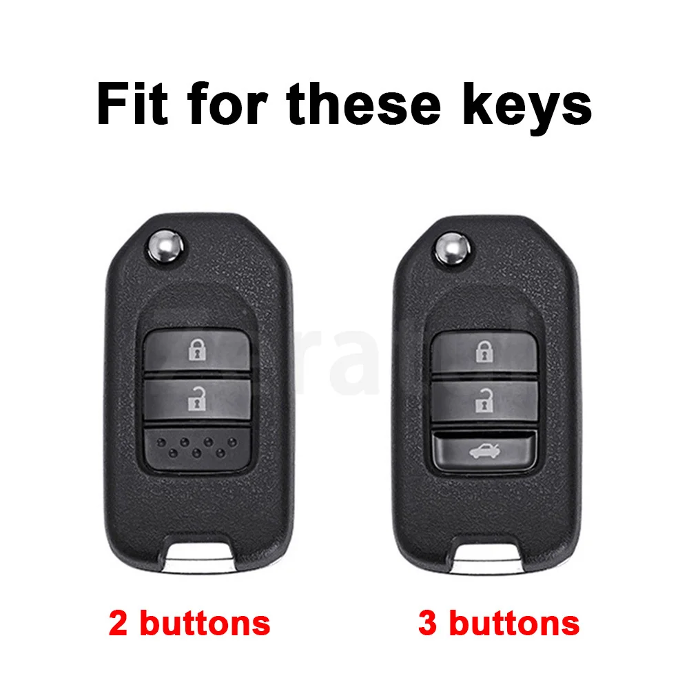 Keyless Shell Accessories Car Flip Key Case Full Cover for Honda Odyssey Pilot Fit Accord Civic HRV HR-V CRV XRV CR-V Crider