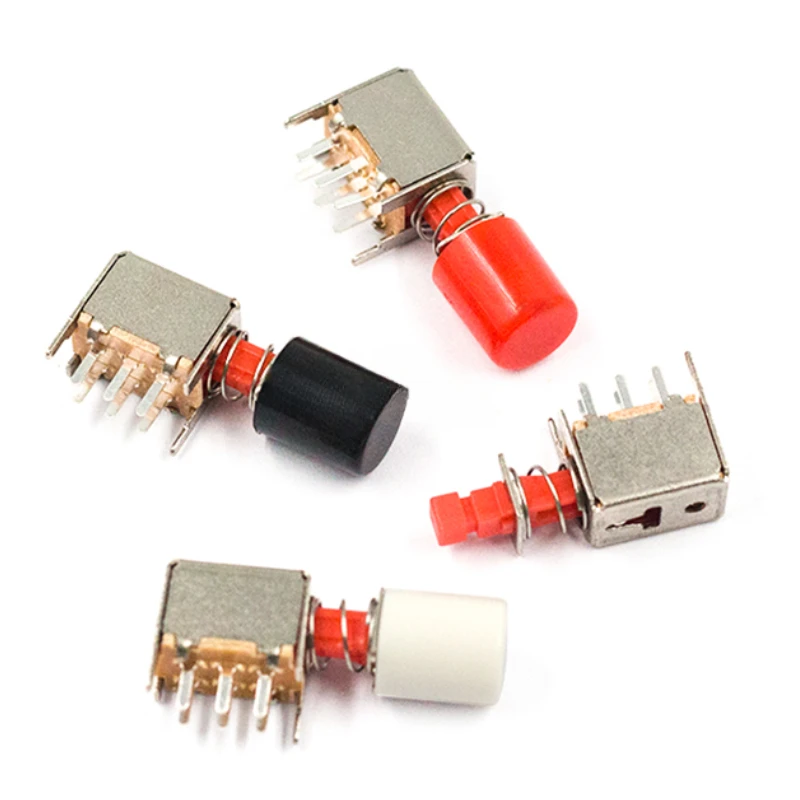 Directly Key Switch PS-22F03 A03 Self-locking/No-Locking Push Button Switch DPDT Bipolar 6Pin Self-locking Key Power Switch