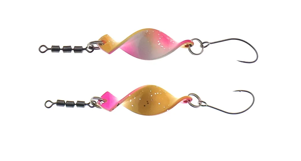 Verdrehte Metallforellen-Angellöffelköder, Jigging-Köder, 2,8 g, 4 g, künstlicher Spinner, harte Köder für Forellenbarsch – Detail 4