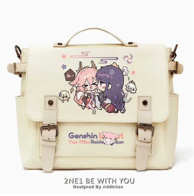 

Anime Genshin Impact Yae Miko Crossbody Canvas Bags School Bag Unisex Messenger Bag Fashion Shoulder Bag 1635