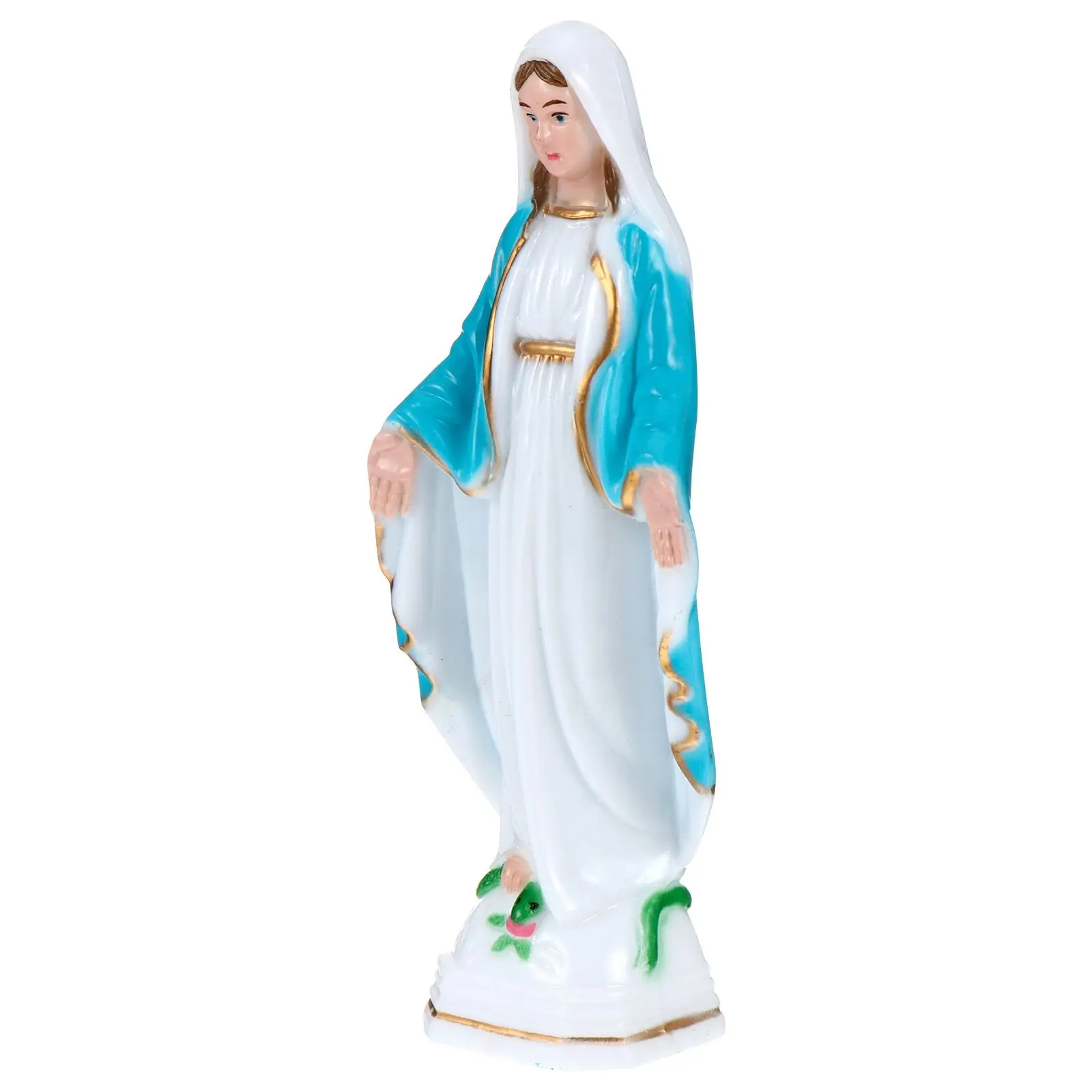 

Virgin Religious Plastic Adornment Church Decoration Decor Plastic Craft Home Adornment Catholic Faith Mini Model