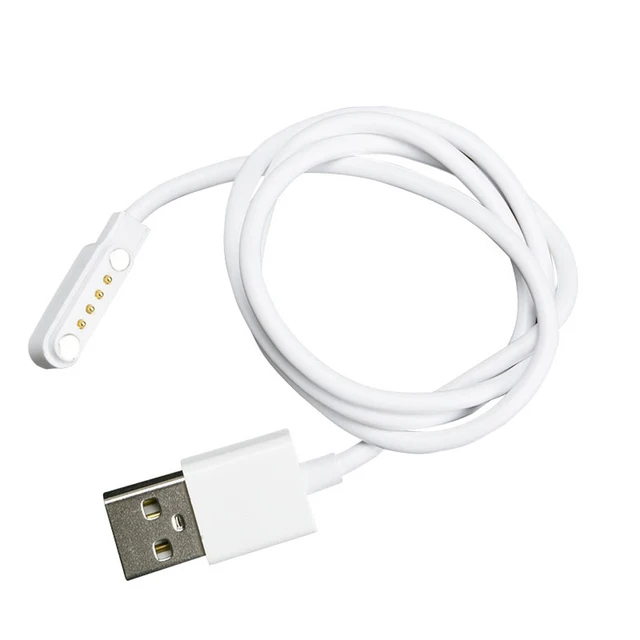 1pcs Magnetic Charging Cable USB 2.0 Male to4Pin Pogo Magnetic charge connector Cable Cord For Smart Watch GT88 G3 KW18 Y3 KW88 image 3