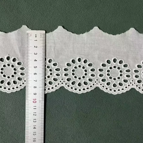 14 Yards/Packung, handgemachte Bleichware, Nähmaterialien, Spitzenbaumwolle, bestickte Blumen, RS1155 – Detail 5