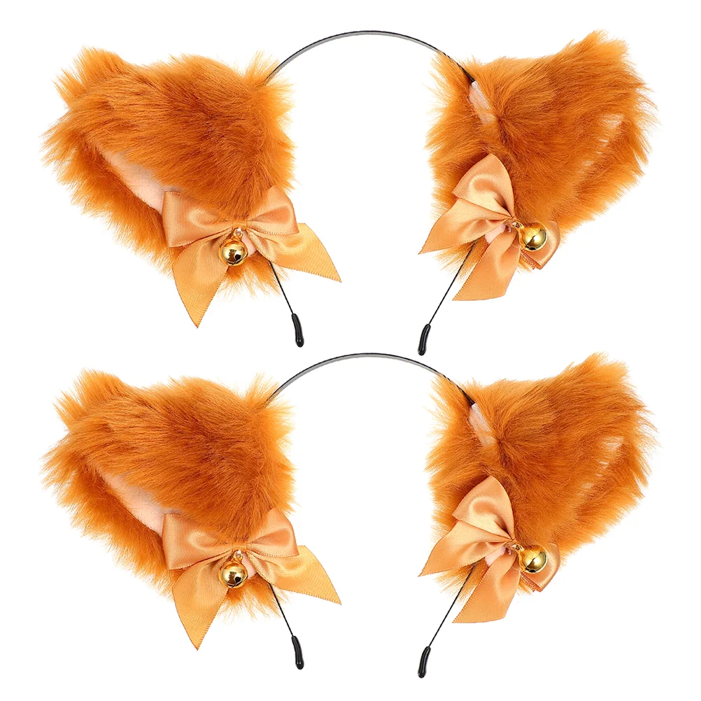 

Kitten Headband Cat Ear Bell Hair Performance Accessory Bow Tie Fox Ears Cosplay Child