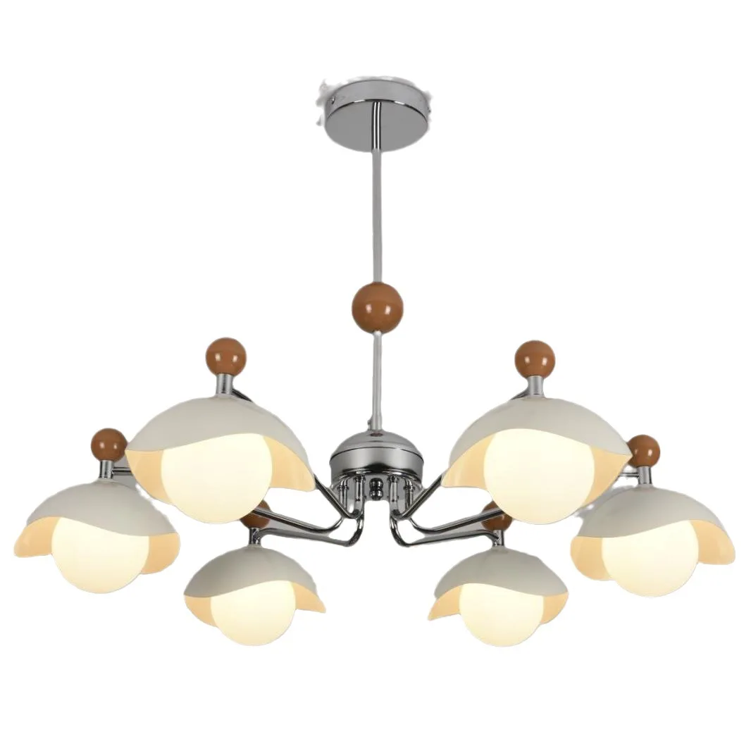 

Light French court style living room flower chandelier, cream wind oil