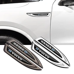 2PC Blade Badge Decor Sticker Labeling Car Emblem Body Trim Accessories For Volvo RDESIGN XC60 XC90 V40 V50 V60 S40 S60 S80 S90