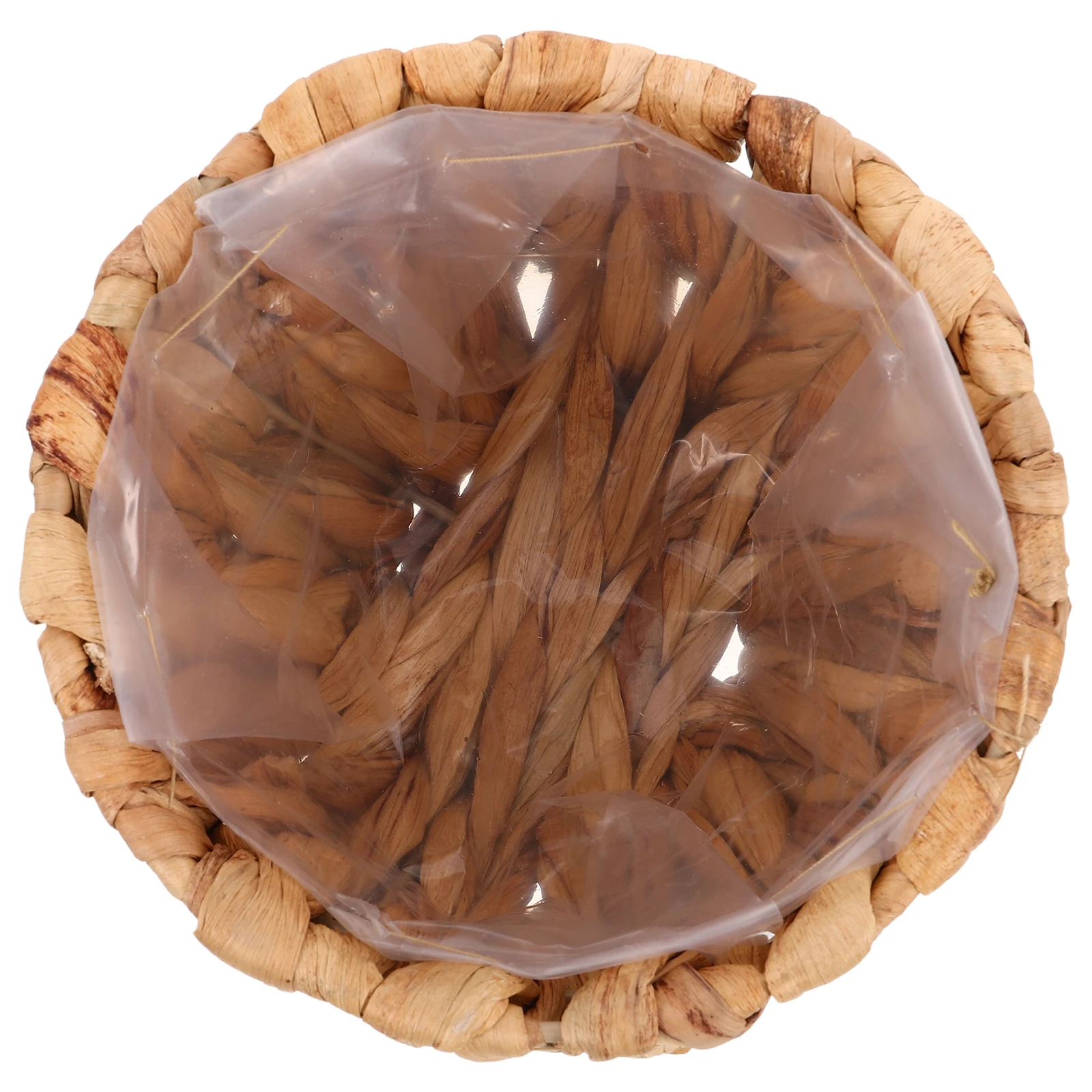 

Straw Woven Plants Basket Handwoven Waterproof Lined Decorative Flower Storage Basket Planter Organizer for Home Balcony