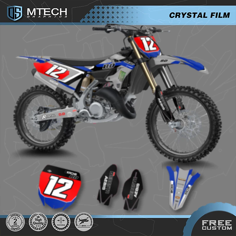 

DSMTECH Motorcycle Graphics Decals Stickers Kits For YAMAHA YZ125 YZ250 YZ 125 250 2022 2023 2024 001