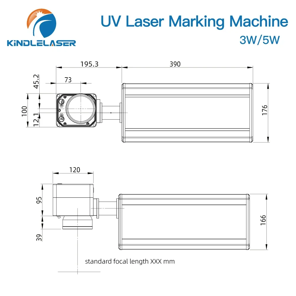 Kindlelaser UV Laser Engraver Marking Machine 3W 5W 355nm Integrated Structure Body Design Marking Machine Design Glass Metal