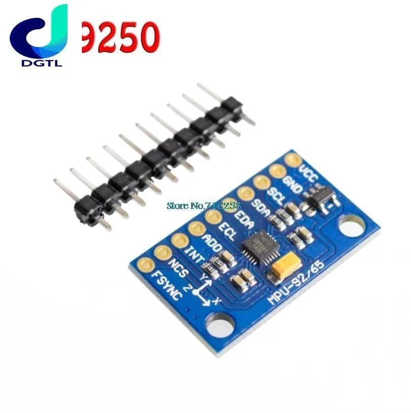 

1Set SPI IIC/I2C GY-9250 MPU 9250 MPU-9250 9-Axis Attitude +Gyro+Accelerator+Magnetometer Sensor Board Module MPU9250 3-5V