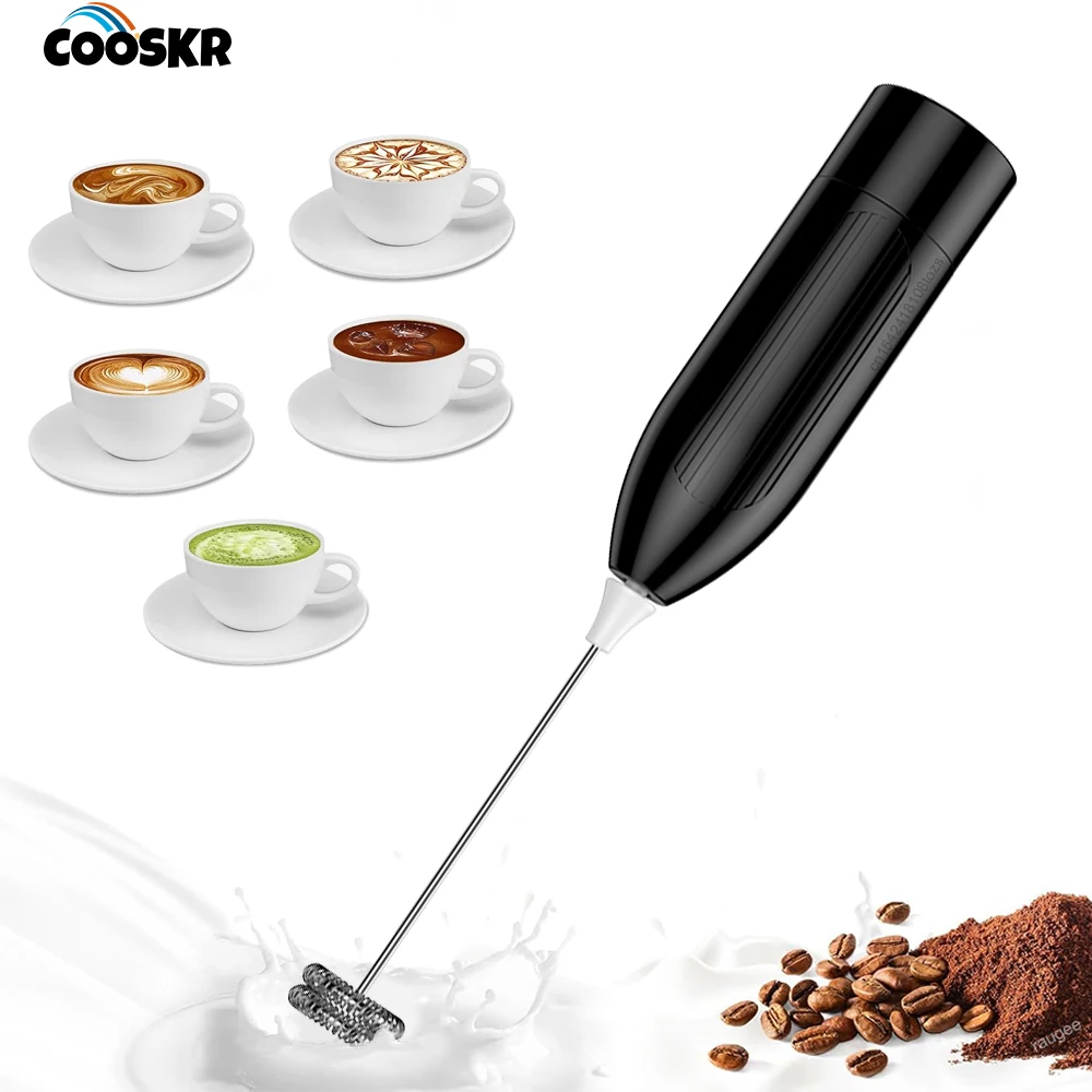 ミニミルク泡立て器ワイヤレスハンドヘルドミルクフォーマー自動回転電動ブレンダーコーヒーラテカプチーノメーカーミルク泡立て器