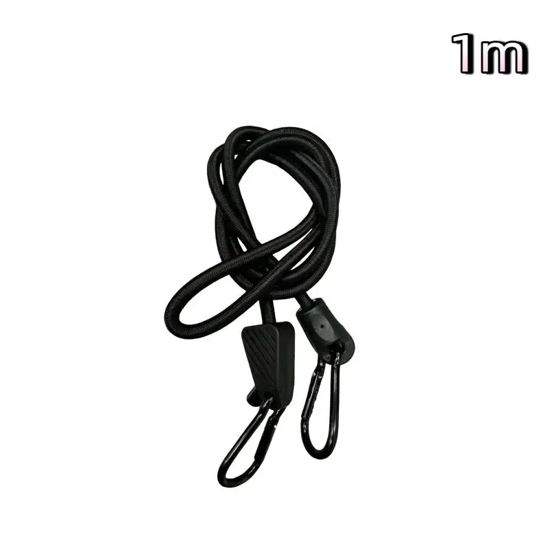 1M/1.2M Heavy Duty Luggage Packing Ropes Elastic Bungee Cord With Carabiner Hooks For Cycling Camping Outdoor