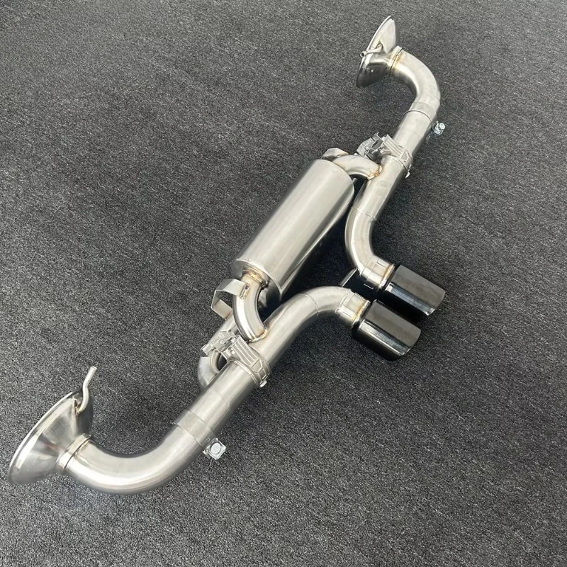 Valved 304 Stainless Steel Mirror Polished Exhaust Pipe System  Welded   PX