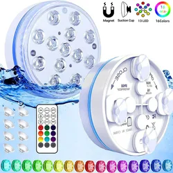 Luz de piscina, iluminación subacuática para piscina, 13LED, luz sumergible actualizada IP68, foco exterior para acuario, estanque de pecera